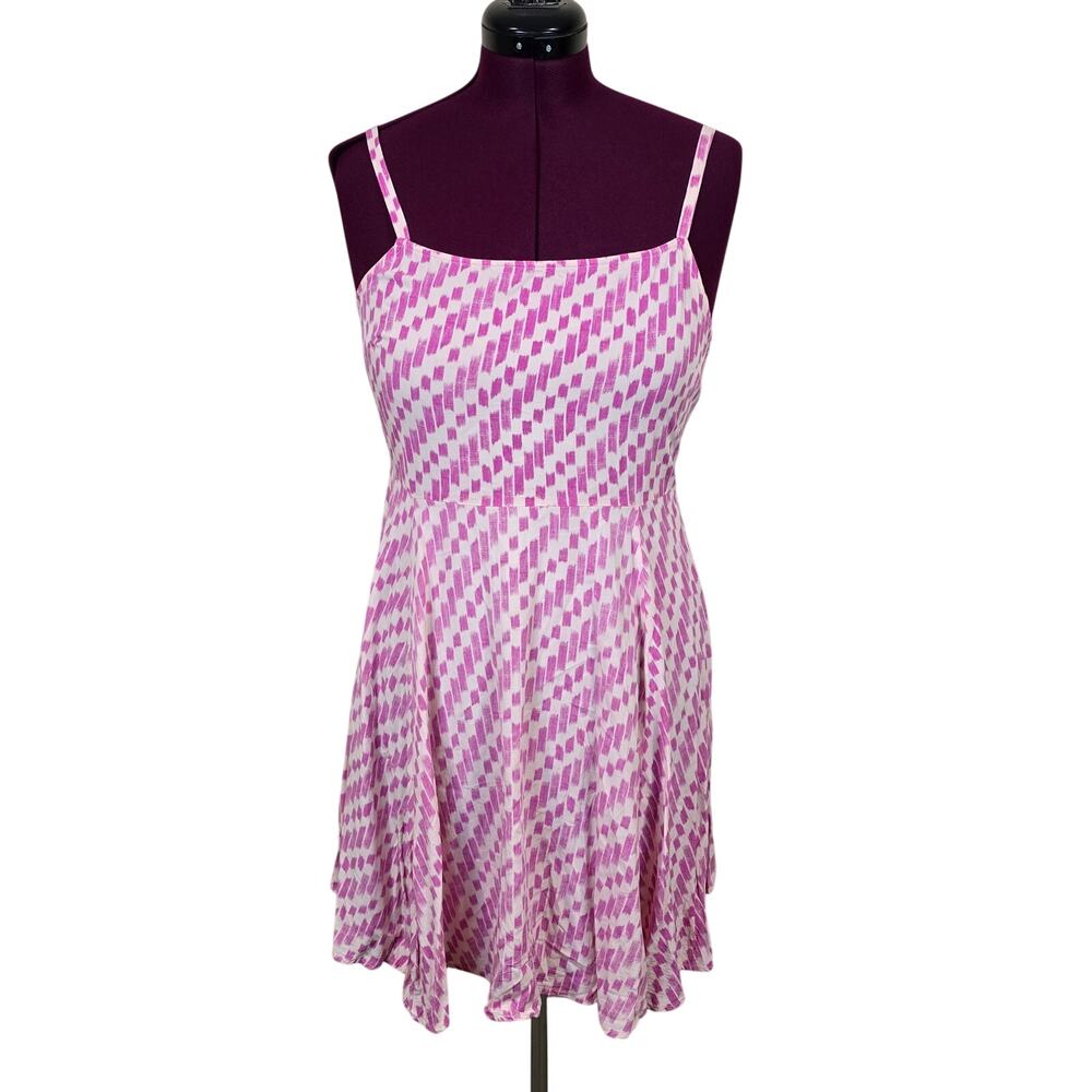 Women's Gap Pink Fit & Flare Tank Sundress | Size Large
